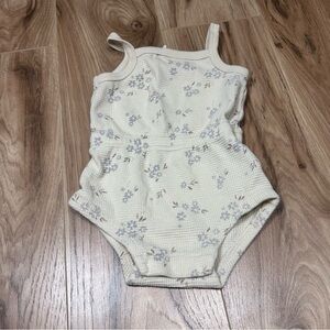 Quincy Mae floral waffle knit one piece 6-12 months